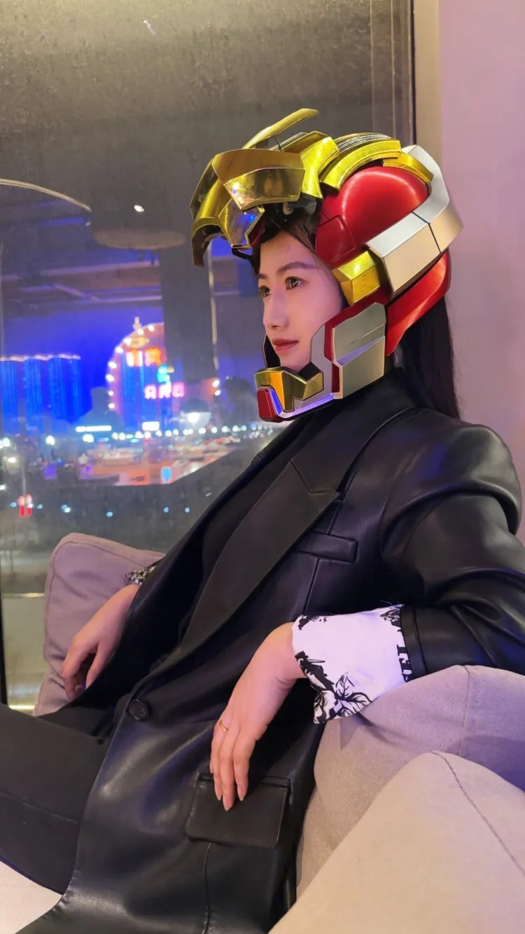 Casco de Iron Man de Marvel, Escala 1:1, MK50 MK5 MK17, con Control por Voz y Ojos Luminosos, Modelo Coleccionable para Adultos, Juguete de Navidad