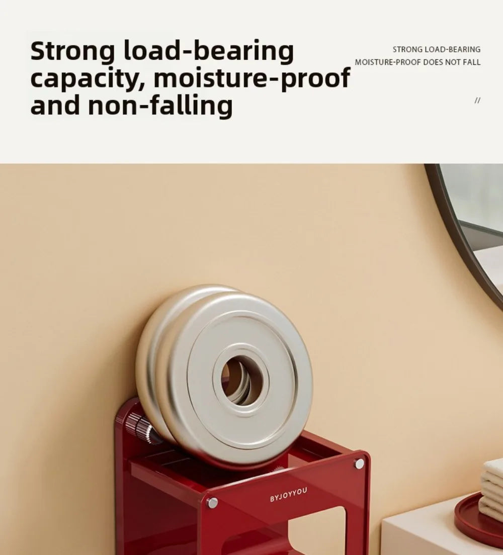 Portarrollos de Papel Higiénico con Ventosa, Montado en la Pared, Impermeable, de Plástico Resistente, Sin Perforaciones, Organizador de Baño, Caja para Toallitas Húmedas