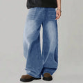 Pantalones Vaqueros Coreanos Casuales para Hombre, Pierna Ancha, Negro