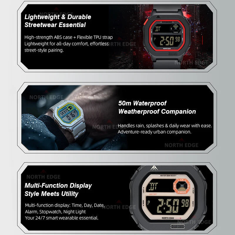 NORTH EDGE X1 Reloj Inteligente Digital 50M