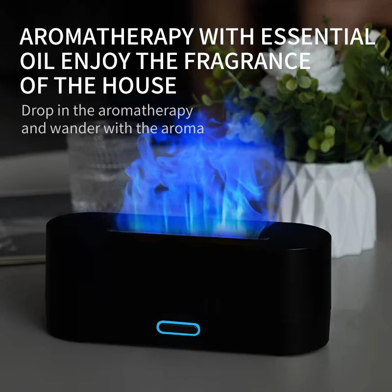 Nueva llama humidificador de aire difusor de Aroma 160mL hogar ultrasónico máquina de niebla nebulizador aceite esencial simulación llama lámpara Difusor