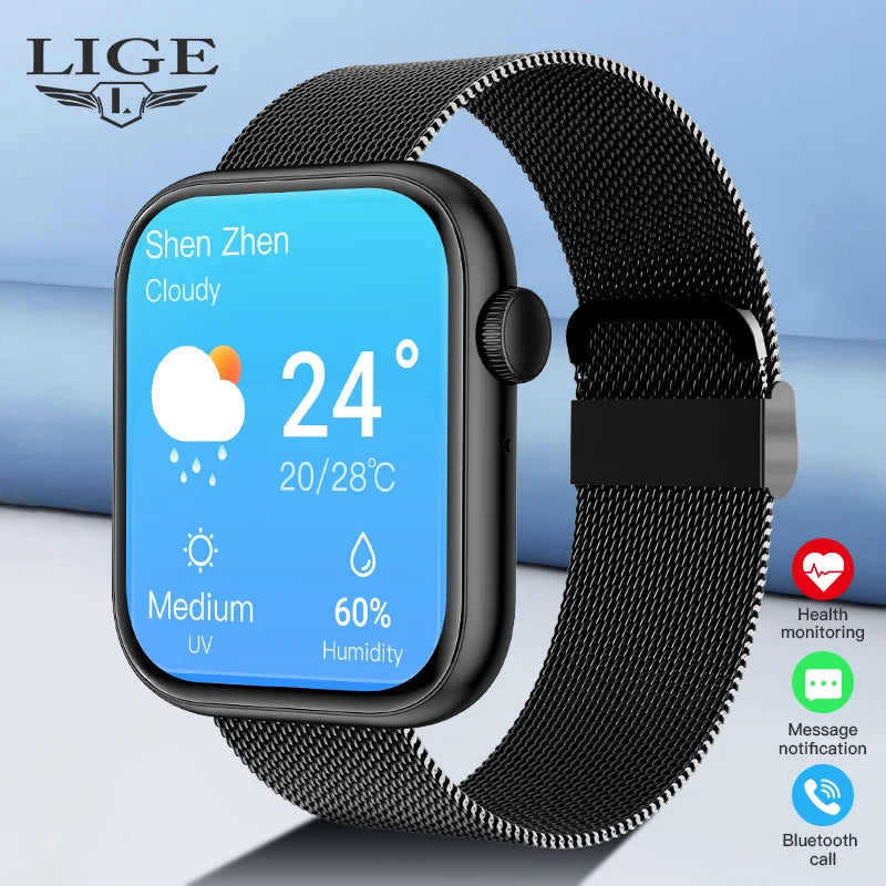 LIGE Reloj Inteligente Mujer Táctil Temperatura