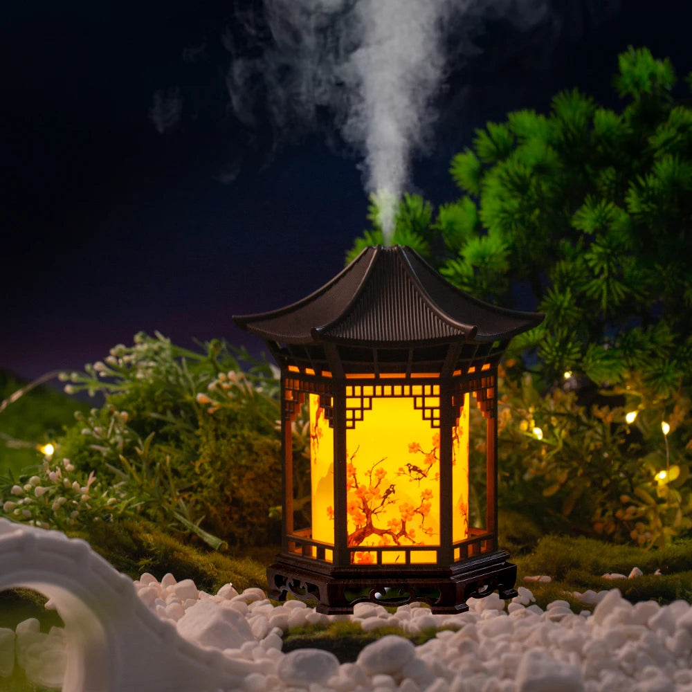 Humidificador Decorativo Estilo Chino con Luz Nocturna