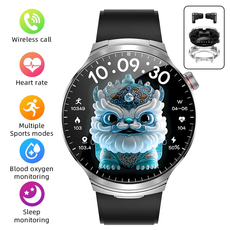 Smartwatch LIGE TWS 2 en 1 con auriculares Bluetooth y monitor cardíaco