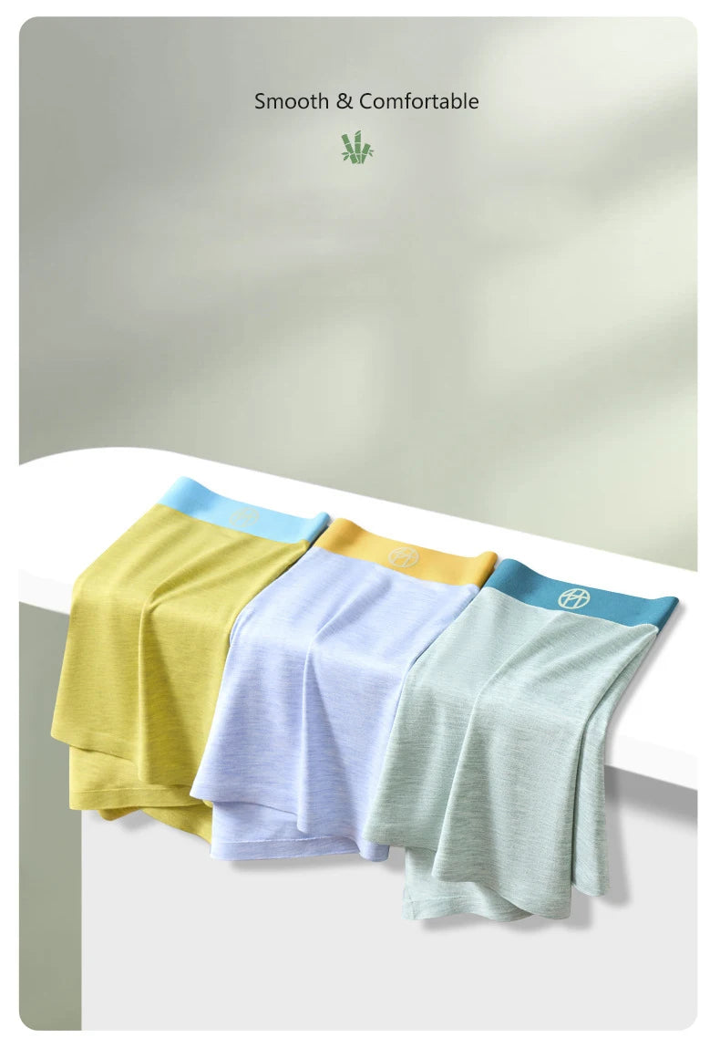 Ropa interior de fibra de bambú para hombre, Boxers cómodos y transpirables, calzoncillos de fibras regeneraradas L XL XXL 3XL 4XL, 3 uds.