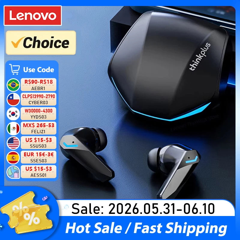 Auriculares Bluetooth 5.3 TWS Lenovo GM2 Pro con Micrófono