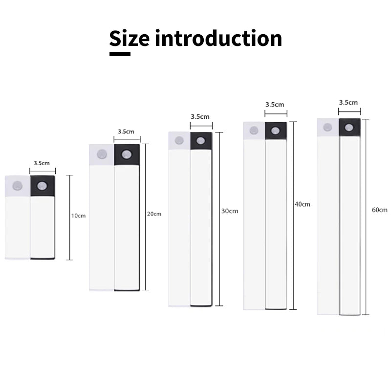 Luz Nocturna LED con Sensor de Movimiento Recargable USB