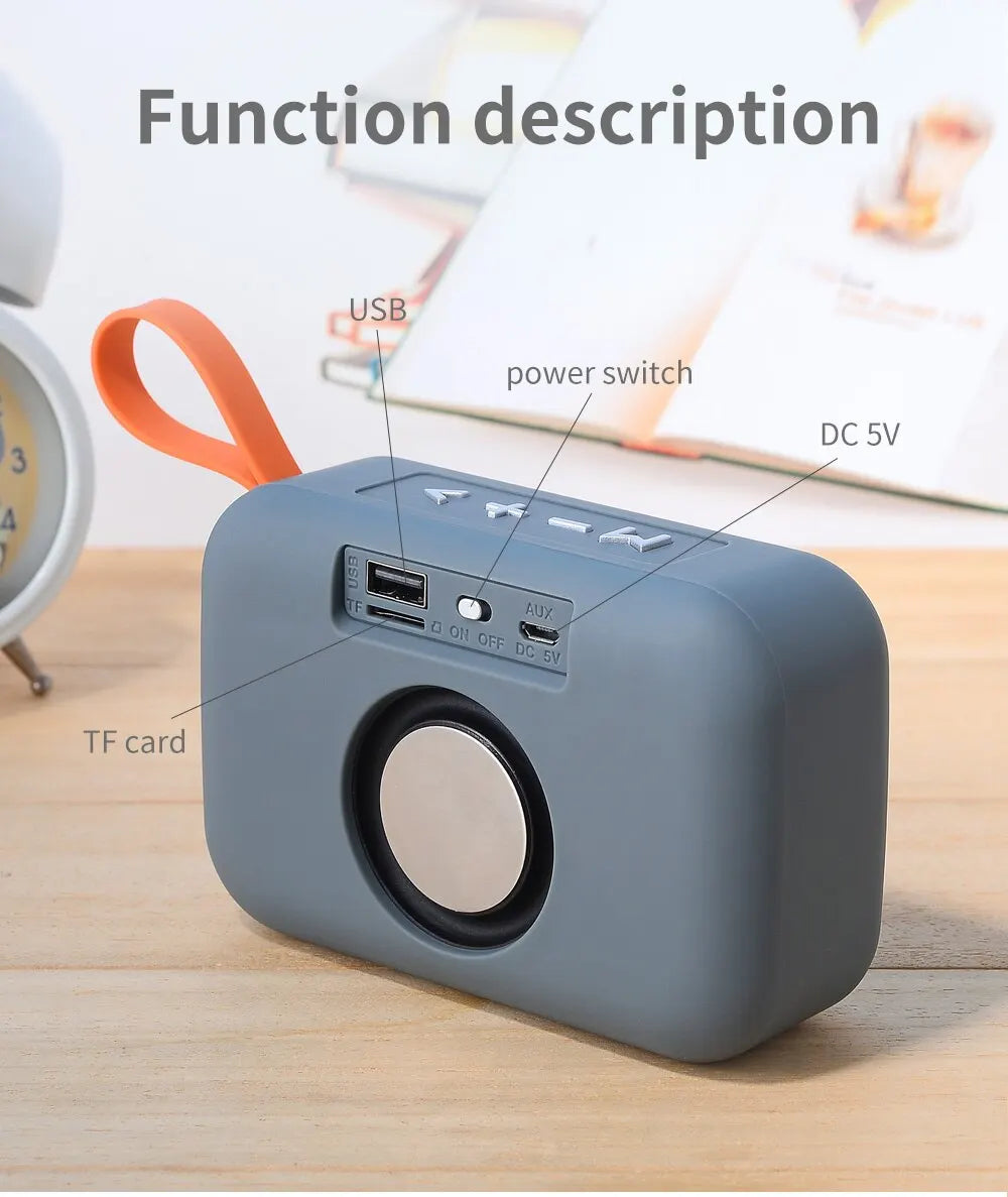 Altavoz T & G portátil Mini barra de sonido inalámbrica Bluetooth 5,0 altavoz HIFI para interiores y exteriores soporte tarjeta TF Radio FM resistente al agua