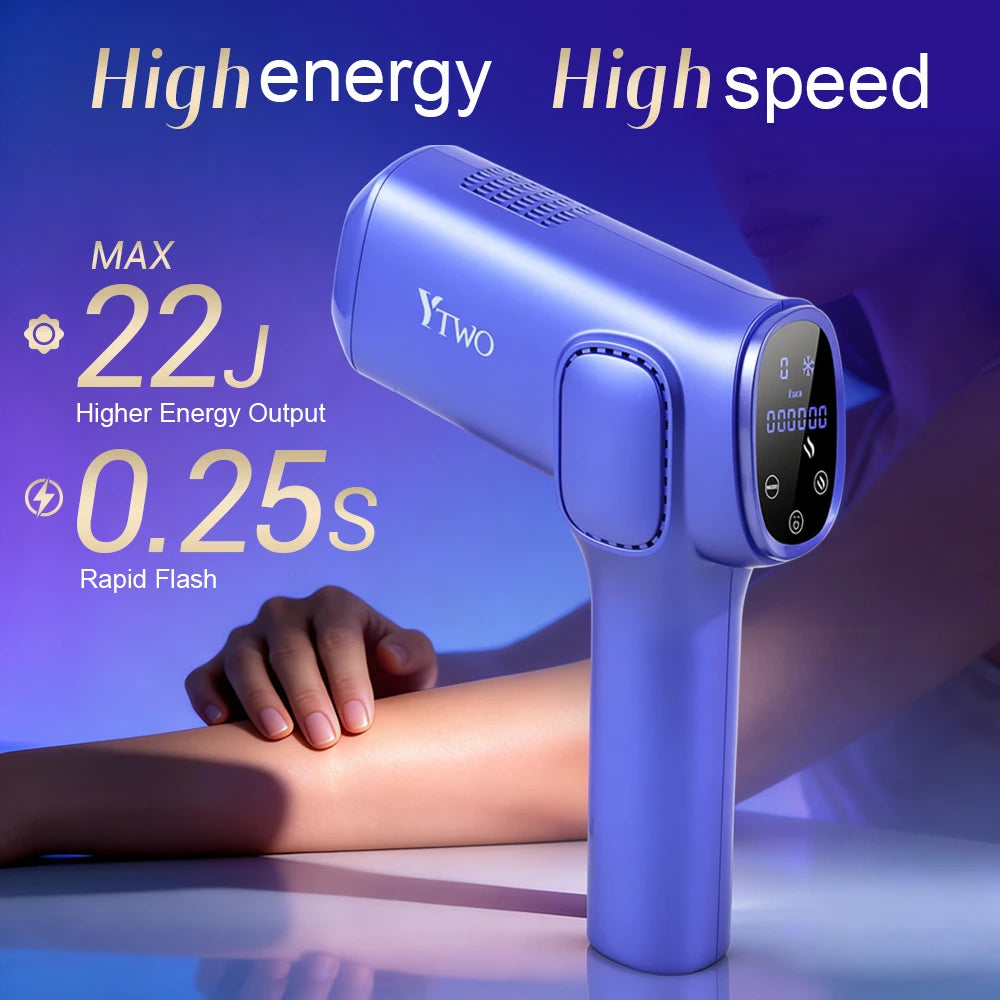 Dispositivo de Depilación IPL con 9 Niveles, Pantalla LED, Flash Rápido, Enfriamiento con Hielo, Depiladora Indolora para Rostro, Cuerpo y Bikini
