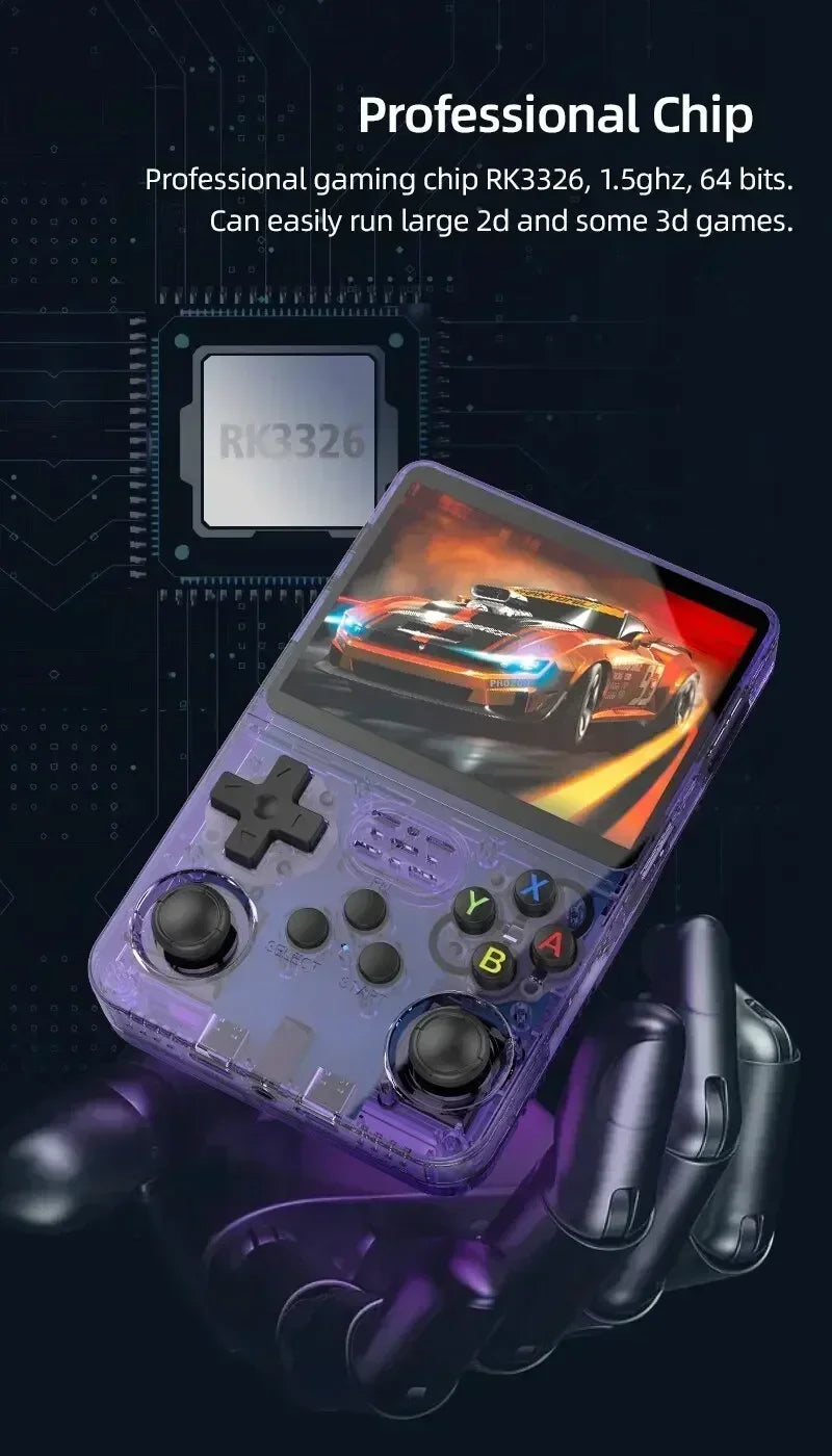 Consola de Videojuegos Retro Portátil R36S, Sistema Linux, Pantalla IPS 3.5 Pulgadas
