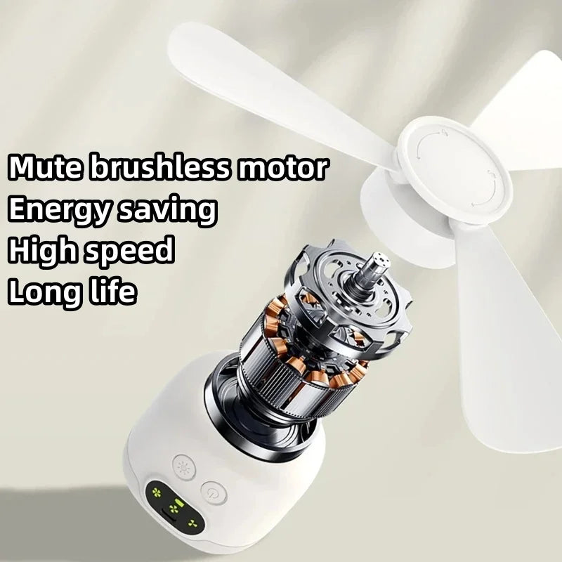 Nuevo ventilador de techo de viento grande recargable por USB, lámpara de noche con aspas extraíbles, iluminación de 8000mAh \ 12000mAh de capacidad, ventilador para exteriores para el hogar