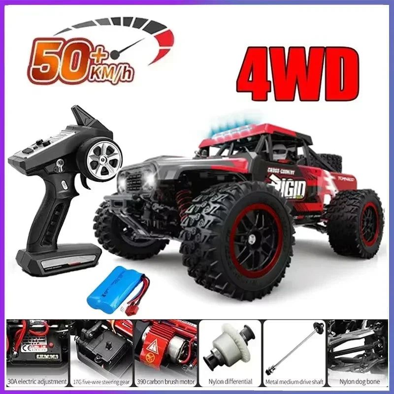 JJRC -Q130 sin escobillas de alta velocidad 70 KM/H4X4 todoterreno 2,4G 4WD Control remoto RC coche 4WD Racing Monster Racing Boy juguete para regalo 1:16