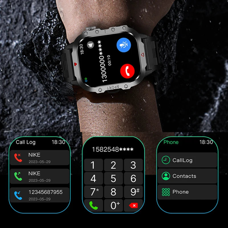 Reloj inteligente con llamada Bluetooth, electrónica, reloj inteligente militar, reloj de Fitness Digital, relojes de regalo para hombre y mujer, iOS, Android 2025, nuevo