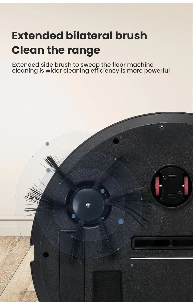 Robot Aspirador Inteligente Inalámbrico 5 en 1, Fregado, Humidificador, Súper Silencioso