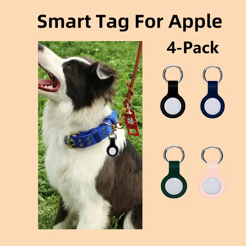 Paquete de 4 rastreadores de seguridad antipérdida, Find My Keys, rastreador GPS inteligente, auriculares, equipaje, mascotas avanzadas, rastreador IOS MFi