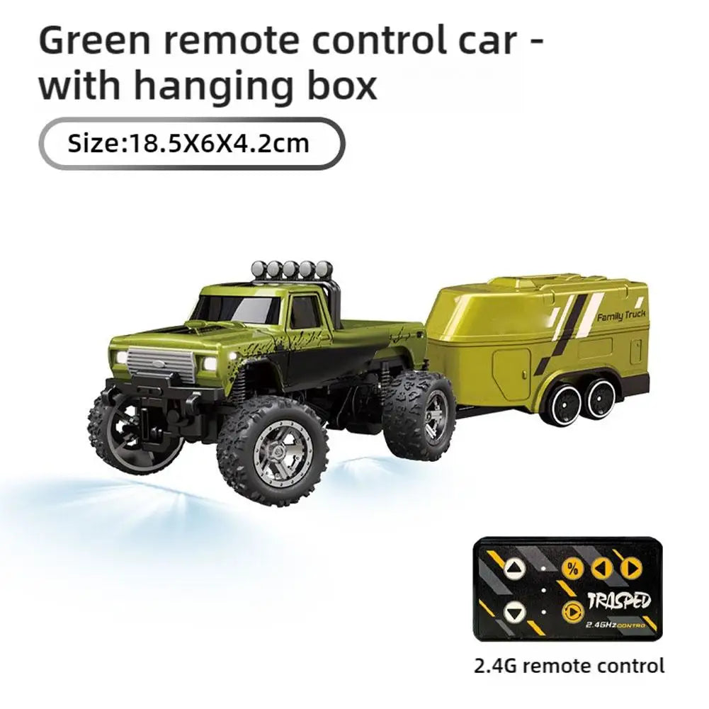 Mini coche de escalada todoterreno con Control remoto de 2,4G, camión monstruo todoterreno RC, modelo de aleación 1/64, vehículo todoterreno de juguete eléctrico