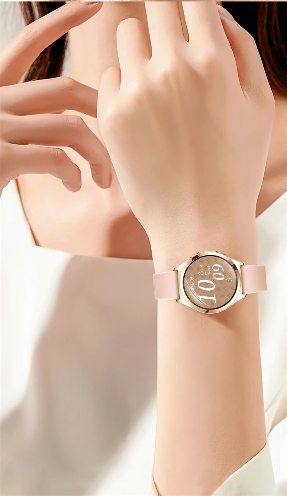 Smartwatch LIGE para mujer con pantalla HD 1,27" y monitor de salud