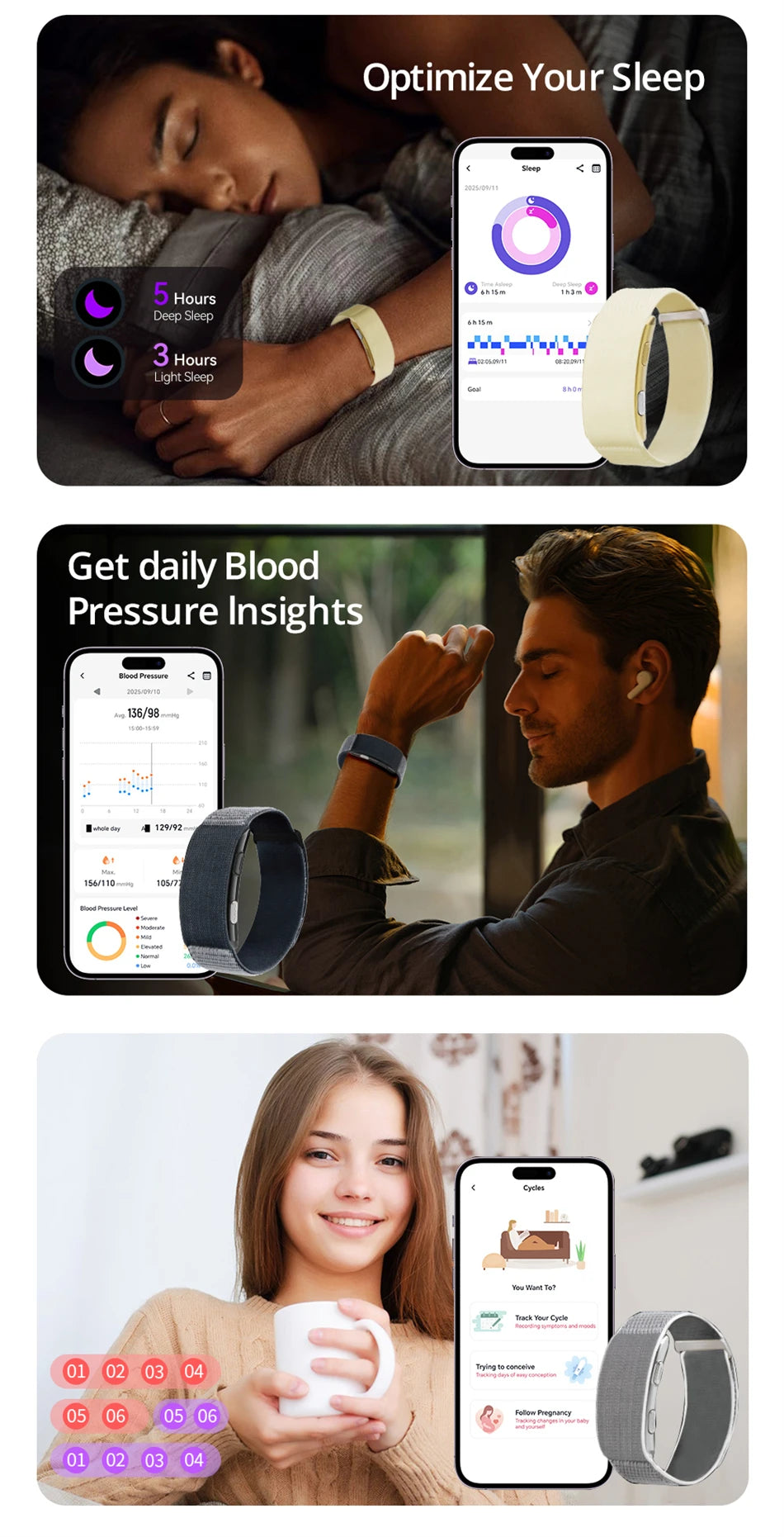 Reloj Inteligente ECG con Presión y Ritmo Cardíaco