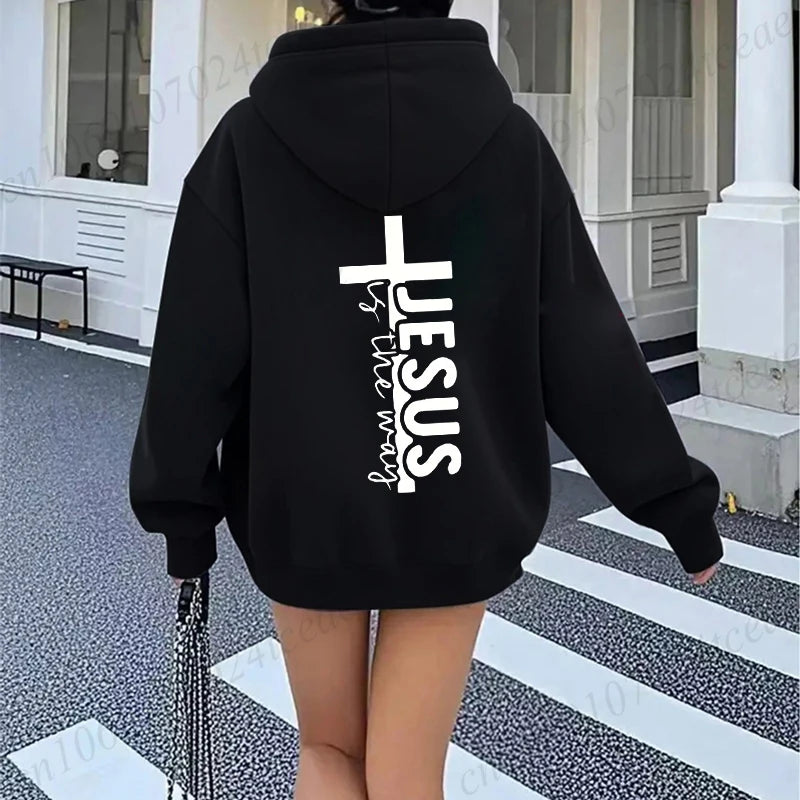 Sudadera con Capucha y Estampado Gráfico de Jesús, Conjunto Deportivo Informal para Hombre y Mujer, Ropa Deportiva para Exteriores, Sudadera Urbana