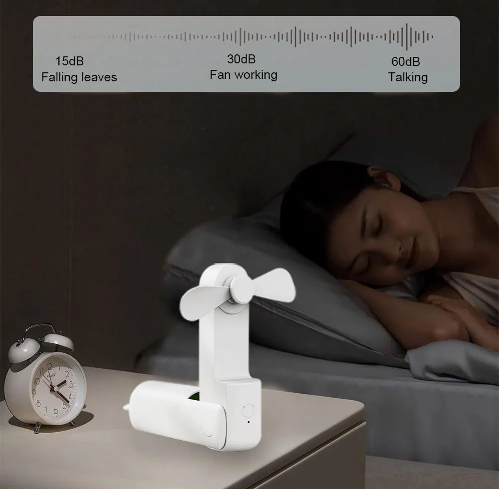 Mini Ventilador Portátil Plegable con Banco de Energía