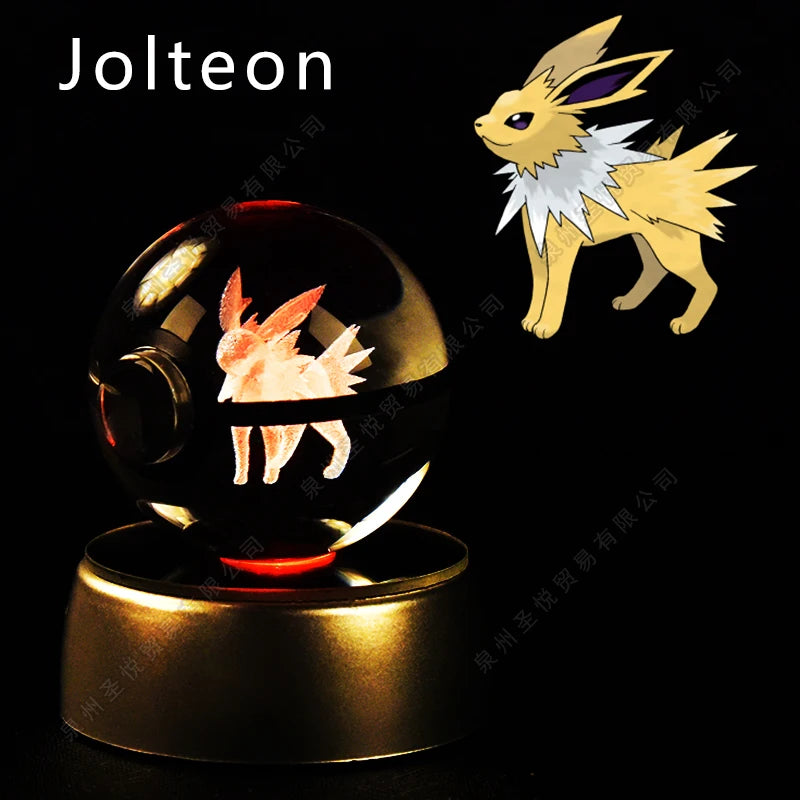 Lámpara Nocturna Pokémon Bola de Cristal 3D Pikachu
