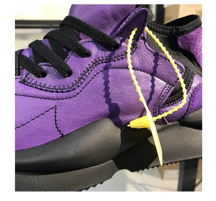 Zapatillas de Deporte con Suela Gruesa para Hombre y Mujer, Estilo Dad Shoes, Color Morado Intenso Black Knight, de Moda, de Caña Alta