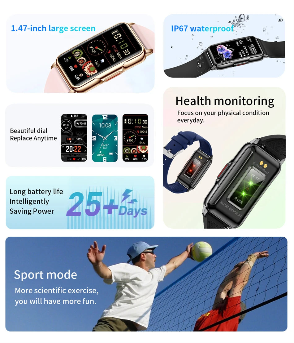 LIGE Reloj Inteligente Presión Arterial DIY