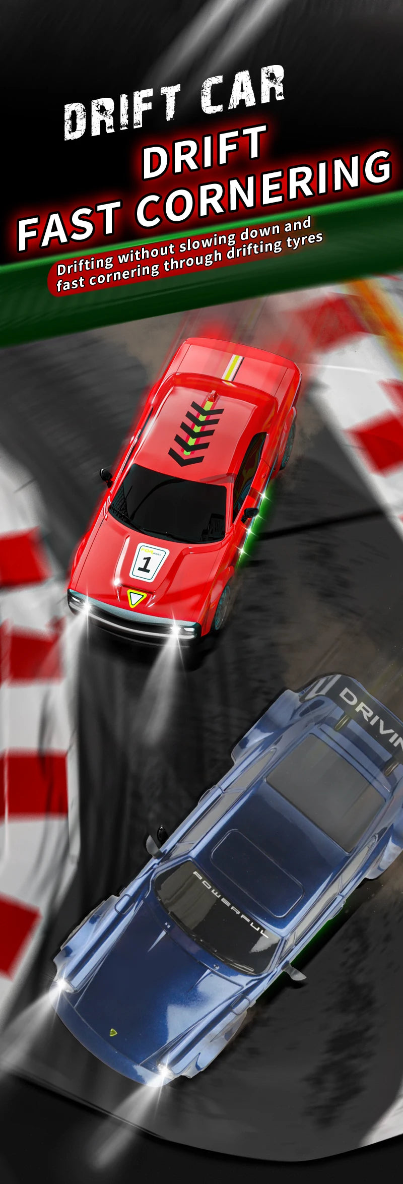 Coche RC KF27 1:20 Drift 4WD 2.4G con Luces LED