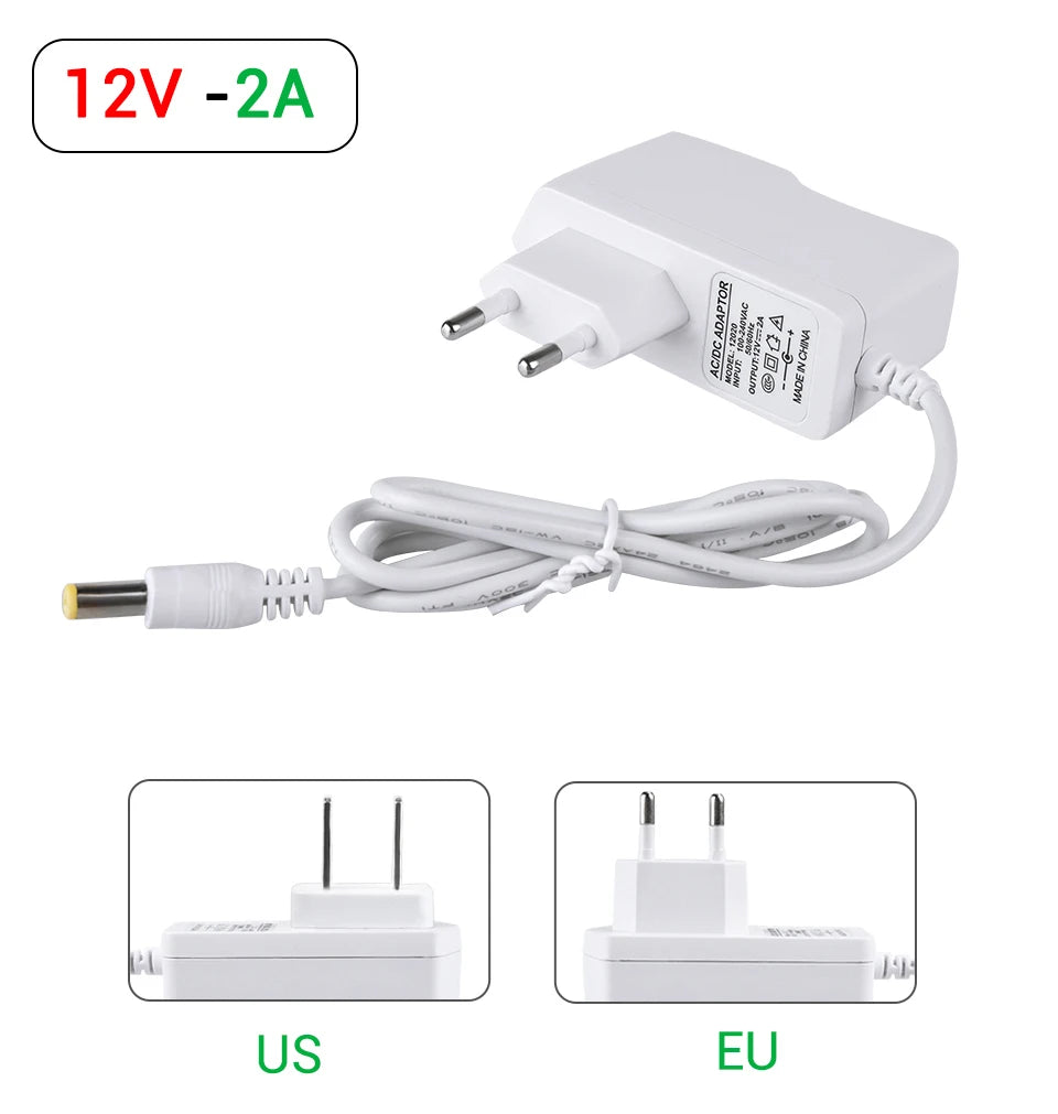 Adaptador de Corriente 12V DC para Controlador LED