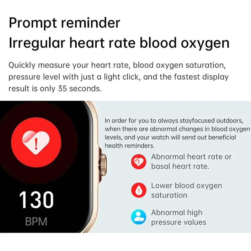 VIVO reloj inteligente Android IOS regalo Bluetooth llamada Smartwatch 2025 pantalla táctil música Fitness Tracker relojes deportivos + auricular nuevo