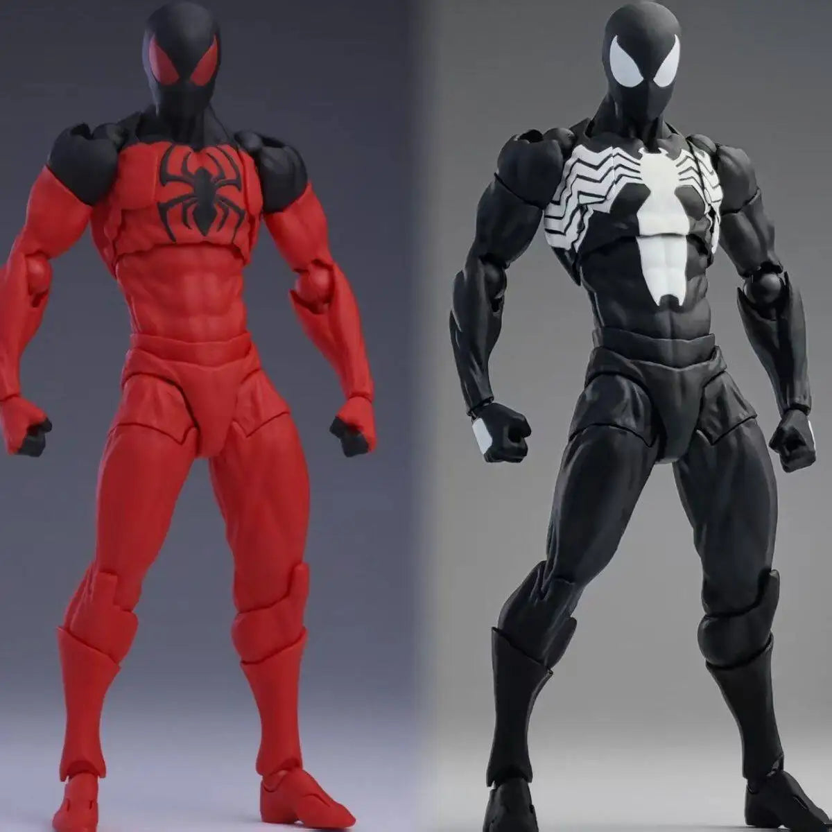 Figura de Acción de 16 cm de Spider-Man Venom Symbiote Kaine Parker Scarlet Spider con Traje Negro y Rojo, Modelo de Anime, Juguetes Coleccionables