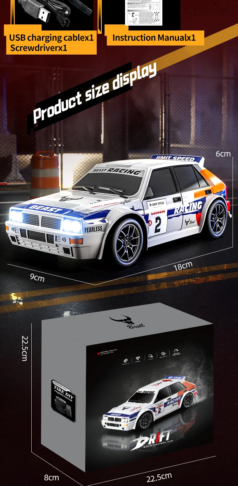 2025 4WD RC Car escala 1:24 tracción en las cuatro ruedas Drift con dos configuraciones de velocidad 20 km/h luz LED juguetes para niños recargable SG204PRO