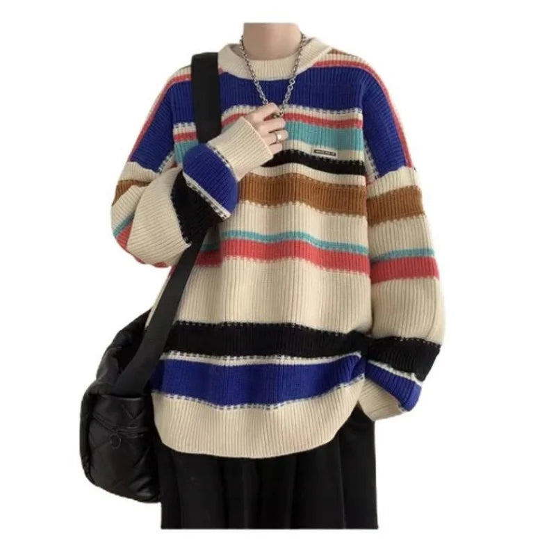 Suéter de Punto Holgado para Hombre - Otoño e Invierno