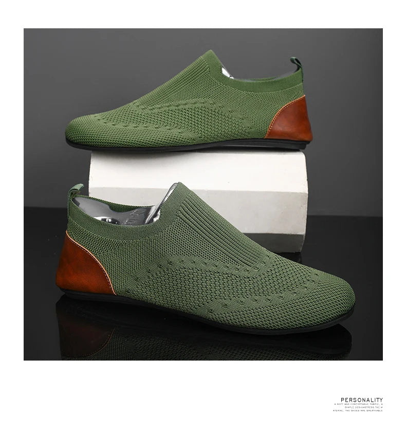 Mocasines YRZL, mocasines suaves para conducir, zapatos planos de alta calidad para caminar para hombre, mocasines informales de malla transpirable, zapatos sin cordones para hombre
