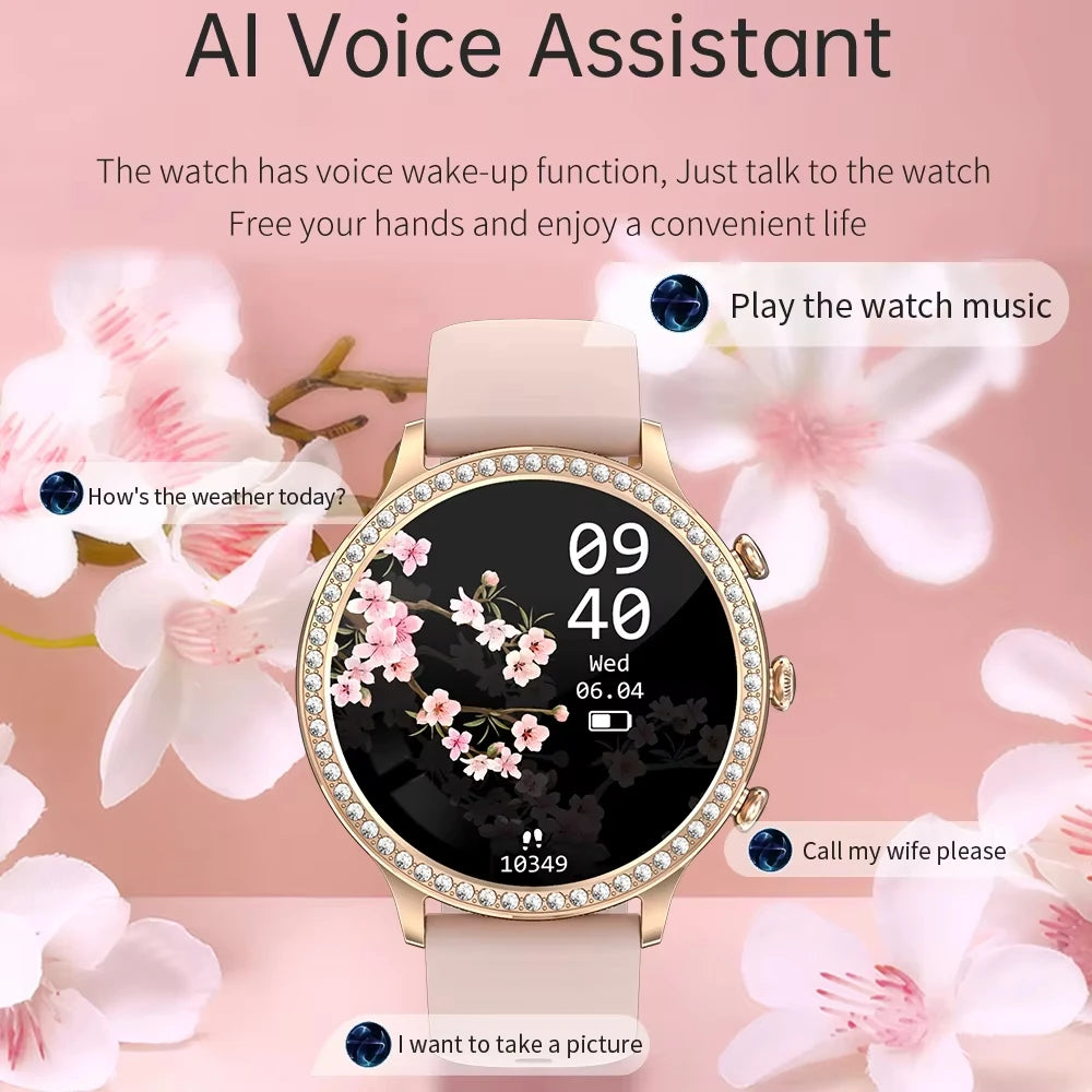 Reloj Inteligente para Mujer con Monitor Cardíaco Bluetooth
