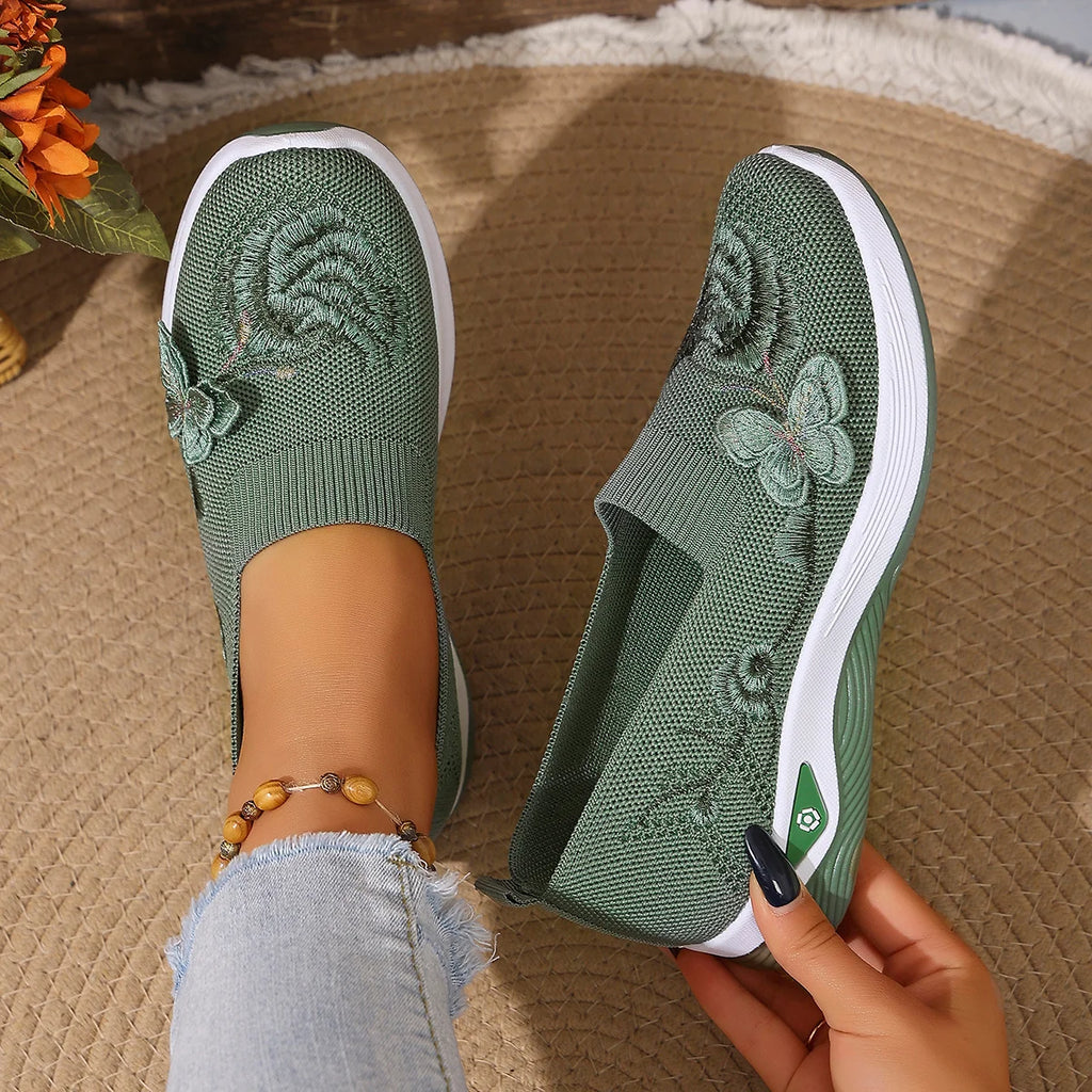 Zapatillas Deportivas de Punto Ligeras y Duraderas para Mujer, Microfibra Transpirable, Primavera Verano, para Uso Diario, Caminar al Aire Libre, Casual