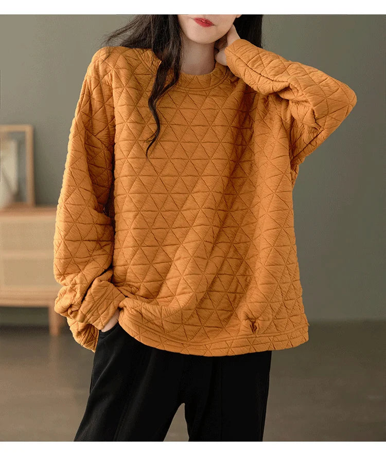 Amax luluE, ropa de moda de invierno para mujer, sudaderas con capucha holgadas e informales con diseño acolchado cálido, sudaderas clásicas de algodón de lujo para mujer