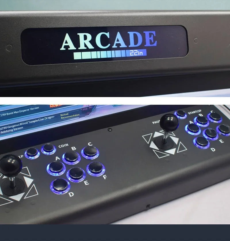 Máquina de juegos de 22 pulgadas, máquina de juegos arcade de escritorio, máquina arcade integrada para el hogar, más de 23000 juegos, compatible con varios idiomas