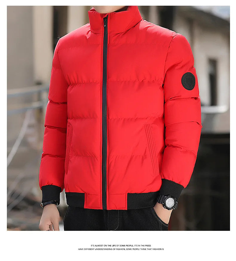 Chaqueta de Abrigo con Cremallera para Hombre – Gruesa y Cálida