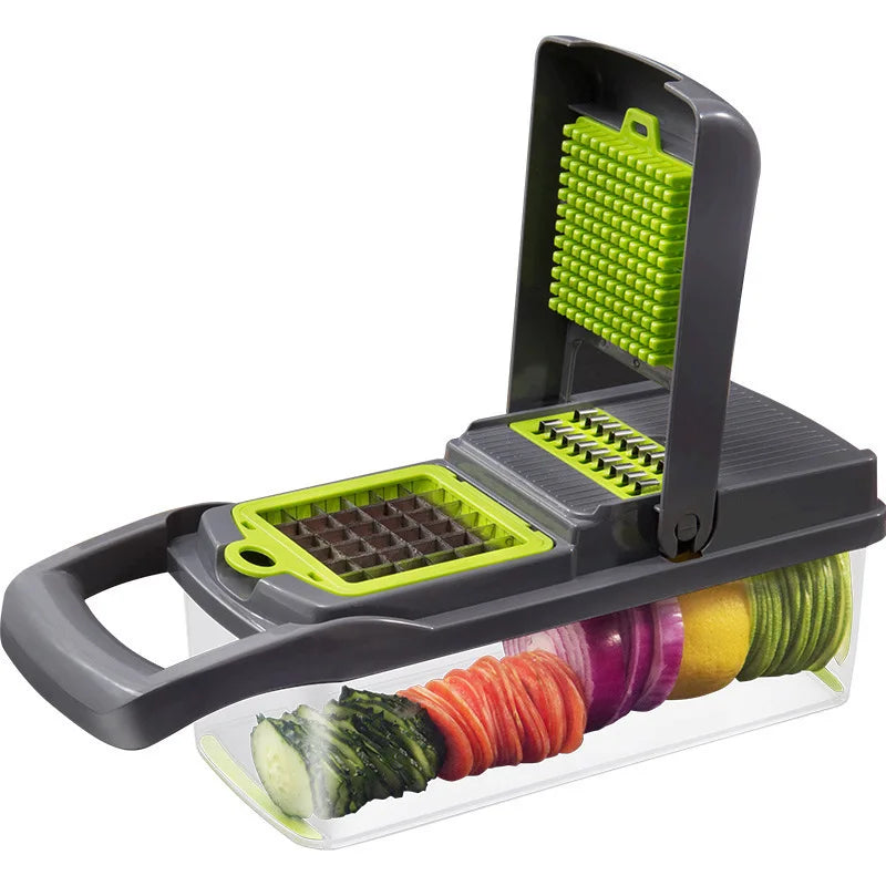 Cortador de verduras multifuncional, trituradora doméstica, máquina para cortar en cubitos, rallador de cocina, rebanador