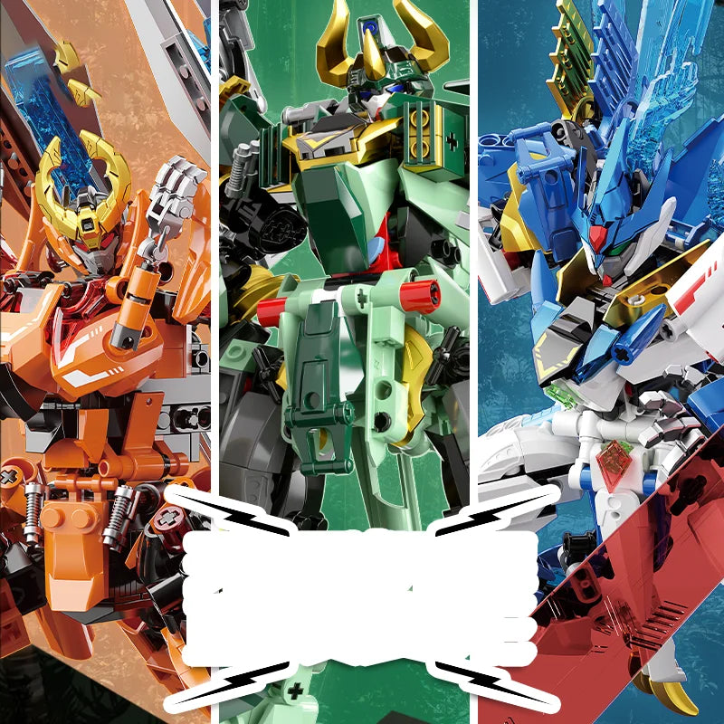 Bloques de construcción para niños, juguete de ladrillos para armar dinosaurio Mecha rex, serie F5-A0007, 2 en 1