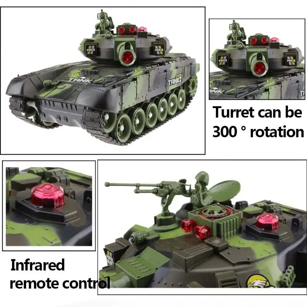 Tanque RC Grande 44cm Control Remoto Simulación Militar