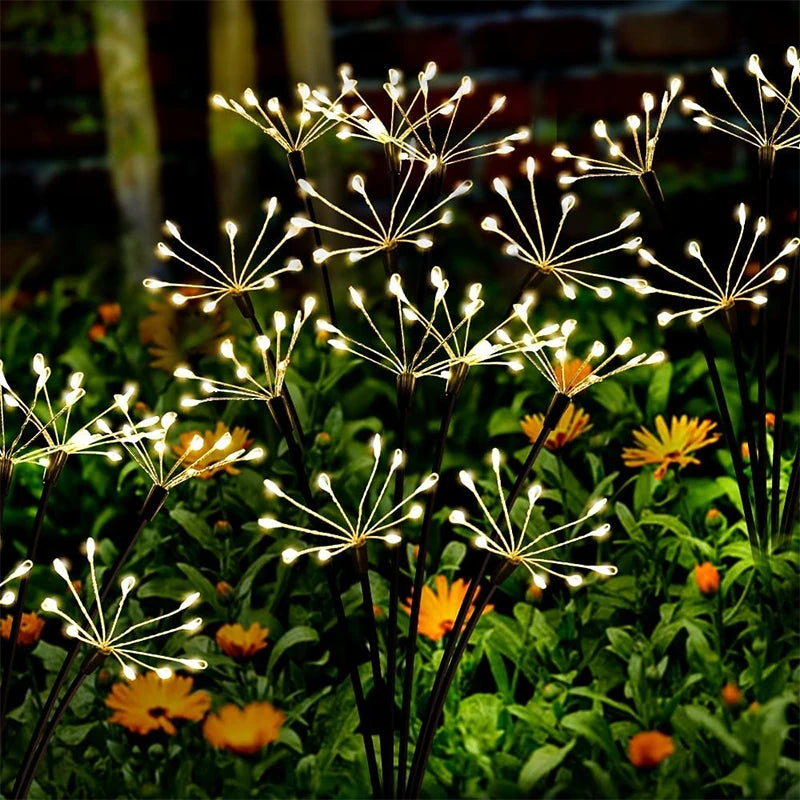Lámpara Solar de Jardín con Luces de Estrella