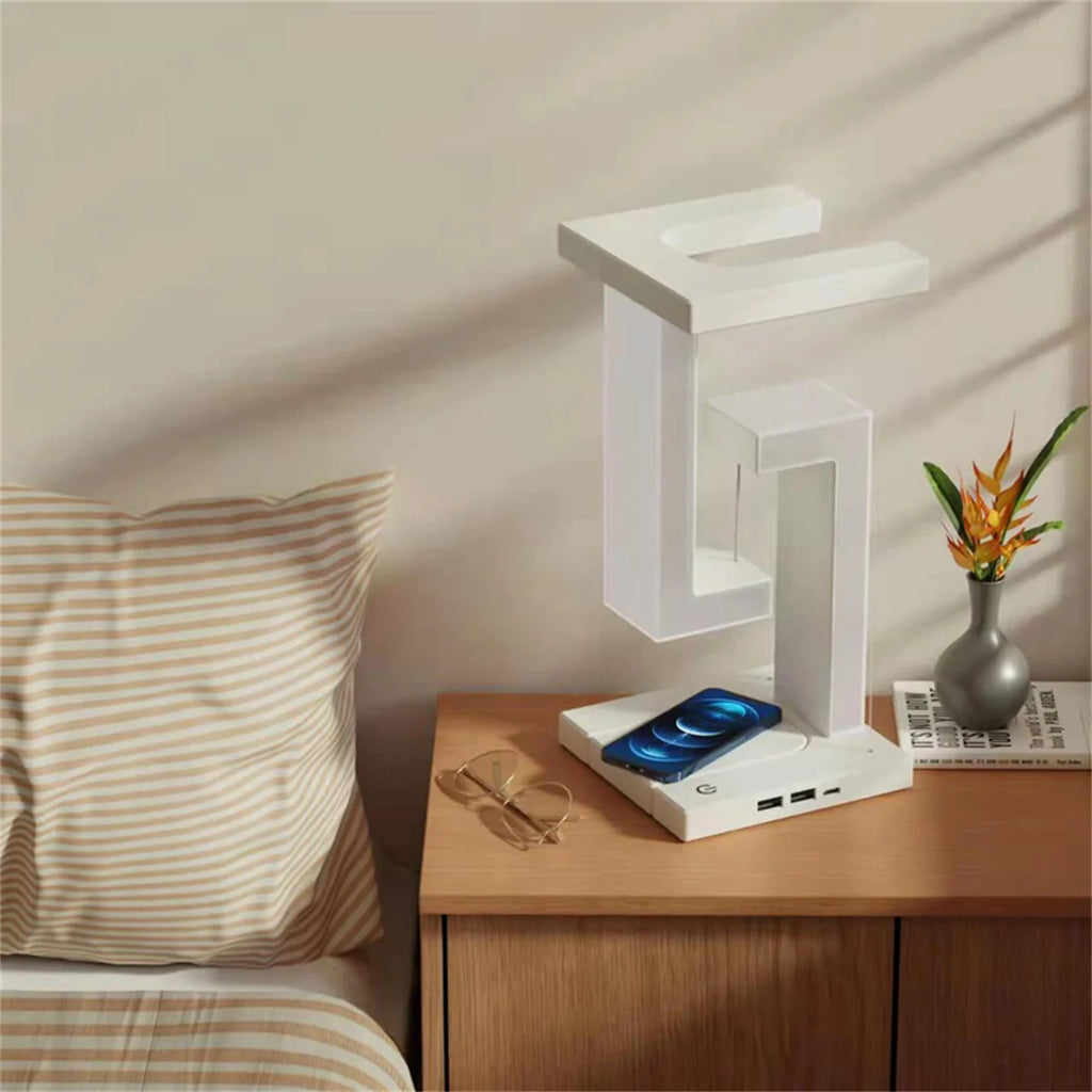 Lámpara de Escritorio Flotante con Cargador USB