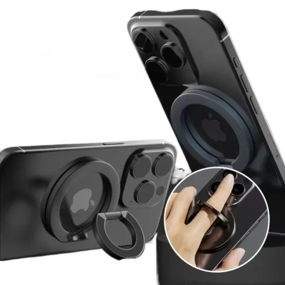 Soporte Magnético de Doble Cara para Teléfono con MagSafe, Anillo Magnético Plegable y Portátil para Celulares, Accesorios para Teléfono, Soporte de Agarre
