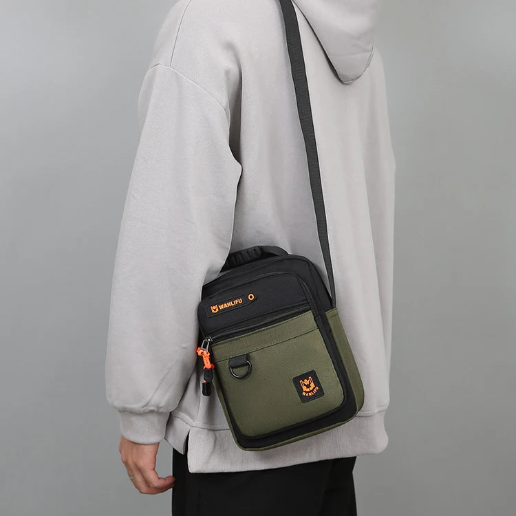 Bolso cruzado para hombre con correas ajustables, bolso de hombro multifuncional para desplazamientos diarios, bolso informal para exteriores