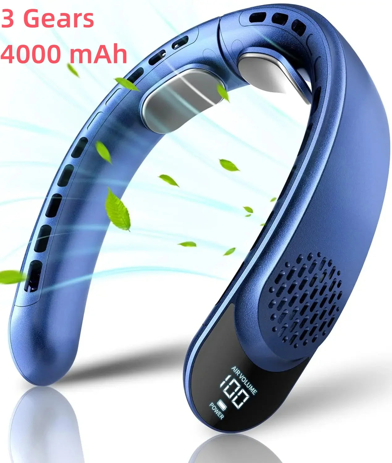 Ventilador de cuello USB de cuatro núcleos, turbina de diseño sin espalda, fácil de controlar y transportar, portátil, para exteriores, regalo de verano, novedad de 2024
