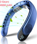 Ventilador de cuello USB de cuatro núcleos, turbina de diseño sin espalda, fácil de controlar y transportar, portátil, para exteriores, regalo de verano, novedad de 2024