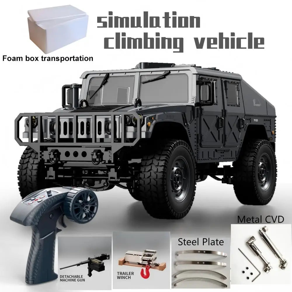 Coche RC Militar C8835, 2.4G 4WD 1:14, Vehículo de Escalada Todoterreno