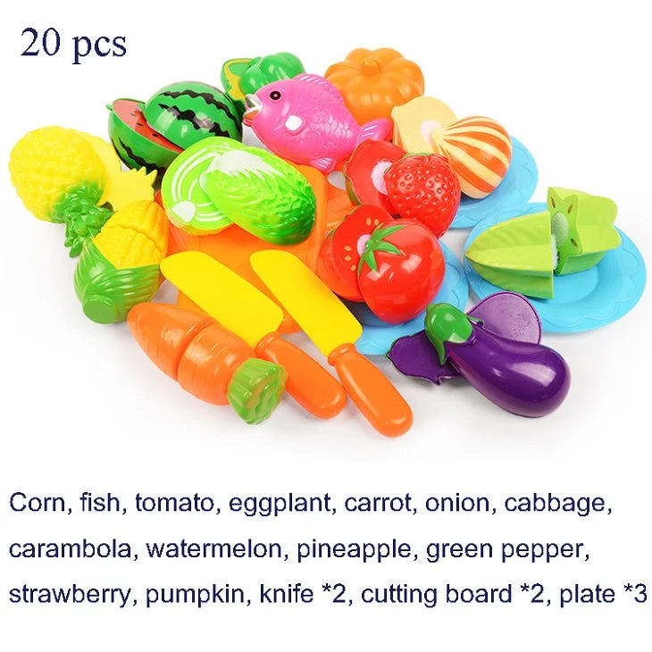 Juego de Corte de Frutas y Verduras para Niños Set de Cocina